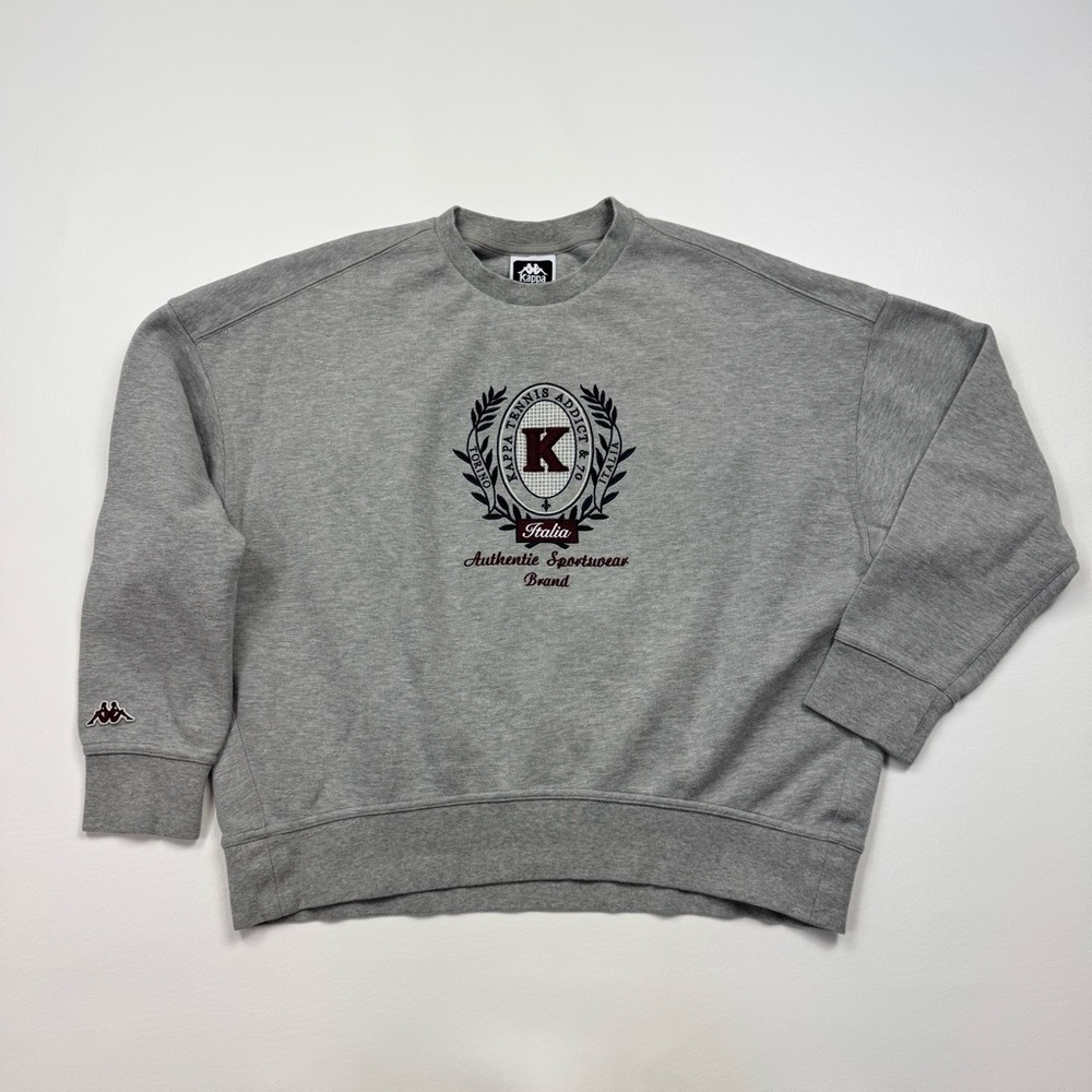 Women’s Kappa Pullover Cropped Crewneck Sweatshirt Size Large